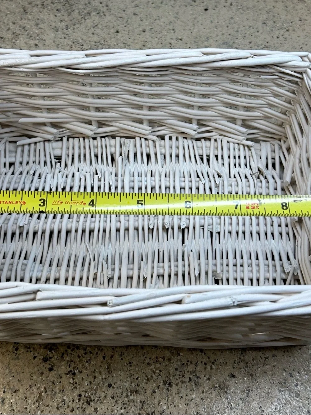 Set of Two White Wicker Storage Baskets - Versatile Home Accents Organizer